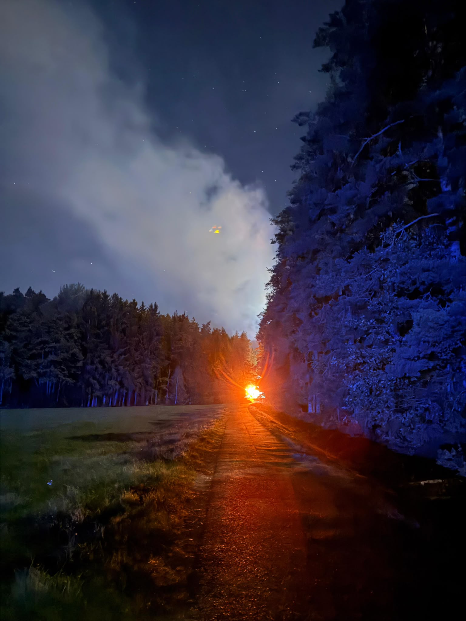 Brand eines Holzstoßes im Wald zwischen Neunkirchen und Wiesendorf – Bild 1