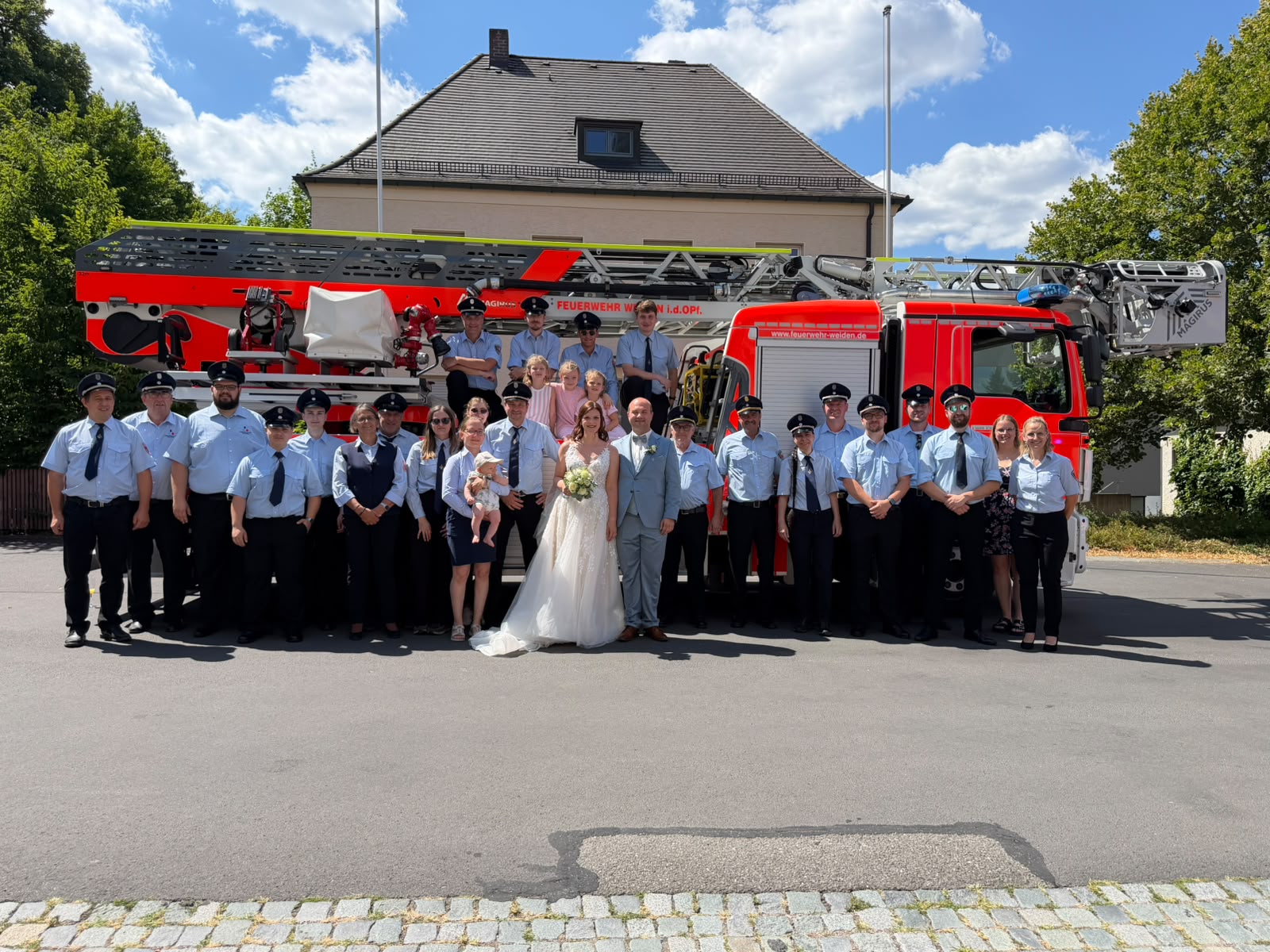 Hoch hinaus mit der Drehleiter