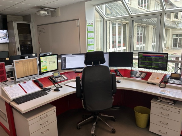 Hauptarbeitsplatz der Wachzentrale